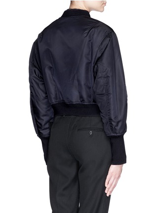 Back View - Click To Enlarge - 3.1 PHILLIP LIM - Cropped zip nylon flight jacket