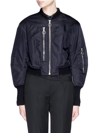 Main View - Click To Enlarge - 3.1 PHILLIP LIM - Cropped zip nylon flight jacket