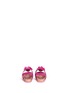 Back View - Click To Enlarge - LUCKY SOLE - 'Mini Bloom' infant glitter flower appliqué sandals
