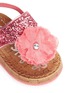Detail View - Click To Enlarge - LUCKY SOLE - 'Mini Bloom' infant glitter flower appliqué sandals