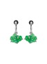 Main View - Click To Enlarge - SAMUEL KUNG - Diamond jade cluster drop earrings