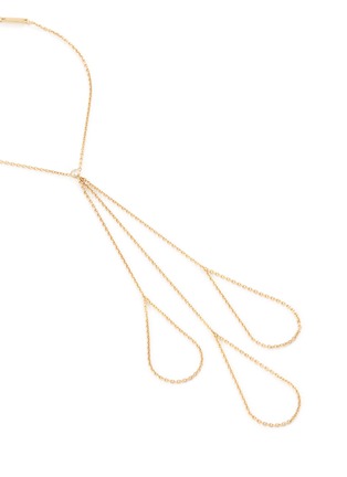 Figure View - Click To Enlarge - EGO SUR MESURE - 'Main' diamond 18k yellow gold triple ring chain bracelet