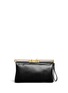 Back View - Click To Enlarge - LANVIN - 'Zeeta' metal clasp leather clutch bag