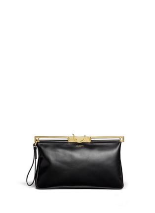 Main View - Click To Enlarge - LANVIN - 'Zeeta' metal clasp leather clutch bag
