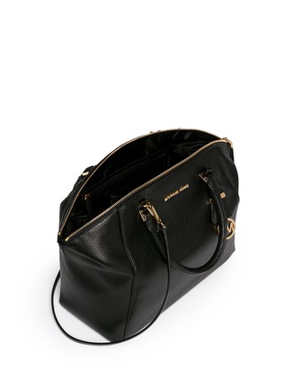 Detail View - Click To Enlarge - MICHAEL KORS - 'Riley' large pebbled leather satchel
