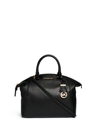 Main View - Click To Enlarge - MICHAEL KORS - 'Riley' large pebbled leather satchel