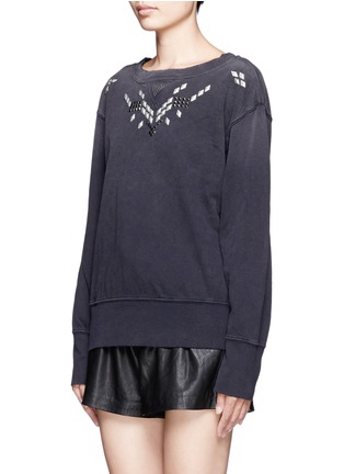 Front View - Click To Enlarge - CURRENT/ELLIOTT - Studded cotton sweatshirt