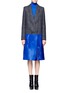 Main View - Click To Enlarge - VICTORIA BECKHAM - Contrast leather wool coat