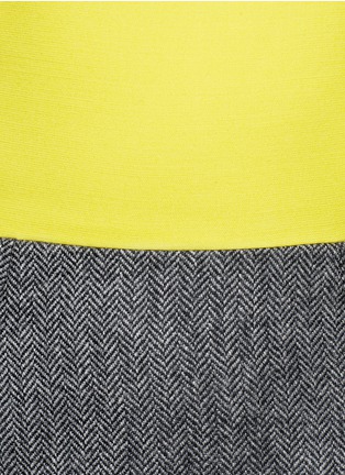 Detail View - Click To Enlarge - VICTORIA BECKHAM - Colour-block herringbone dress