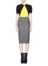 Main View - Click To Enlarge - VICTORIA BECKHAM - Colour-block herringbone dress