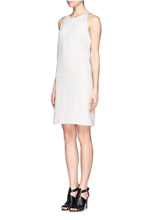 Front View - Click To Enlarge -  - Back zip sleeveless crepe dress