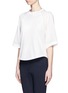 Front View - Click To Enlarge - 3.1 PHILLIP LIM - Silk sleeve jersey baseball T-shirt