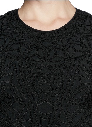 Detail View - Click To Enlarge - RVN - 'Geo' 3D jacquard body-con dress