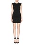 Main View - Click To Enlarge - RVN - 'Geo' 3D jacquard body-con dress