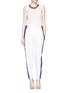 Detail View - Click To Enlarge - ALEXANDER MCQUEEN - Striped side crepe pants