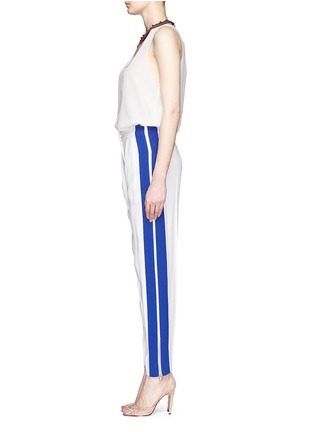 Figure View - Click To Enlarge - ALEXANDER MCQUEEN - Striped side crepe pants