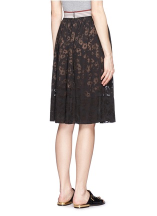 Back View - Click To Enlarge - STELLA MCCARTNEY - Lucy daisy devoré sheer skirt
