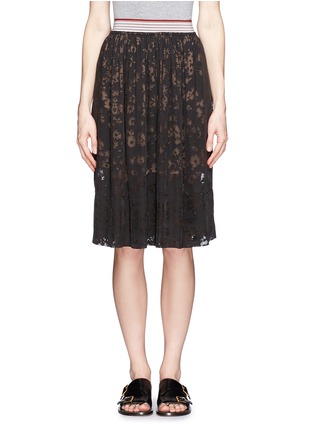 Main View - Click To Enlarge - STELLA MCCARTNEY - Lucy daisy devoré sheer skirt