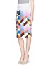 Front View - Click To Enlarge - PREEN BY THORNTON BREGAZZI - Geometric print pencil skirt