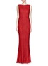 Main View - Click To Enlarge - ALICE & OLIVIA - Sachi open-back lace gown