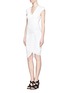 Figure View - Click To Enlarge - HELMUT LANG - Twist front jersey dress