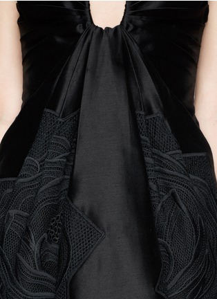 Detail View - Click To Enlarge - STELLA MCCARTNEY - Rose embroidery drape dress