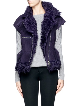 Main View - Click To Enlarge - MC Q - Suede shearling gilet