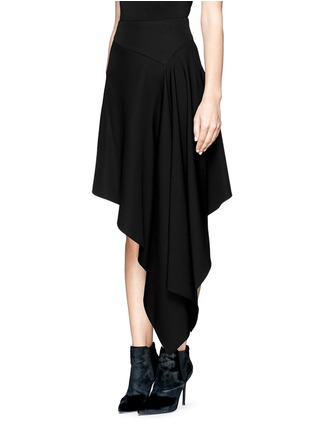 Front View - Click To Enlarge - MC Q - Asymmetric drape wool skirt