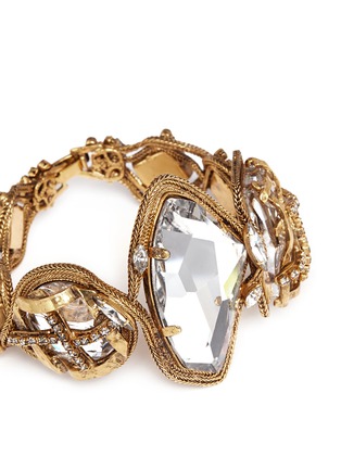 Detail View - Click To Enlarge - ERICKSON BEAMON - 'Heart of Gold' gauze bound crystal bracelet