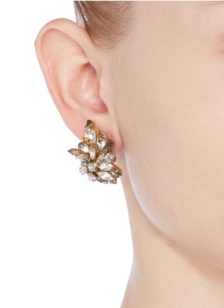 Figure View - Click To Enlarge - ERICKSON BEAMON - 'Temptress' crystal cluster earrings