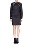 Main View - Click To Enlarge - CHLOÉ - Cutout embroidery trim wool dress