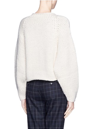 Back View - Click To Enlarge - CHLOÉ - Chunky knit cropped sweater