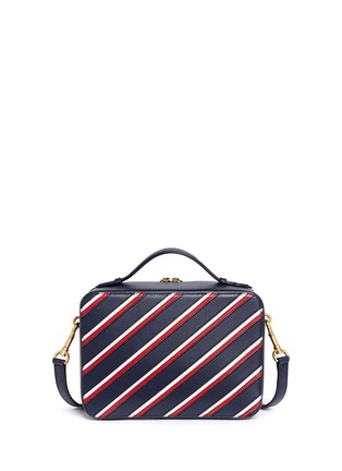 Detail View - Click To Enlarge - MULBERRY - 'Cherwell Square' stripe leather bag