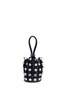 Main View - Click To Enlarge - ALEXANDER WANG - 'Roxy' mini glass stone caged leather bucket bag