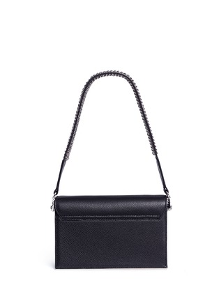 Detail View - Click To Enlarge - ALEXANDER WANG - 'Riot' woven chain convertible leather clutch