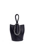 Main View - Click To Enlarge - ALEXANDER WANG - 'Roxy' curb chan ring leather bucket bag
