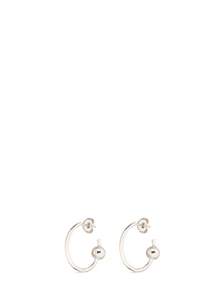 Main View - Click To Enlarge - MARIA BLACK - 'Orion Medi' pierced hoop sterling silver earrings