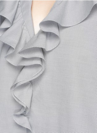 Detail View - Click To Enlarge - TOME - Contrast cotton piqué oversized ruffle shirt