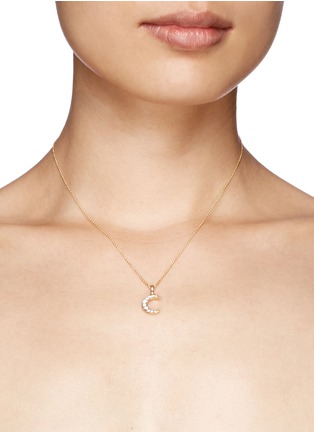 Detail View - Click To Enlarge - KHAI KHAI - 'La Luna' diamond pendant necklace
