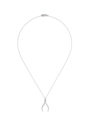 Main View - Click To Enlarge - KHAI KHAI - 'Wishbone' diamond pendant necklace