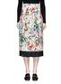Main View - Click To Enlarge - GUCCI - Floral snake print silk skirt
