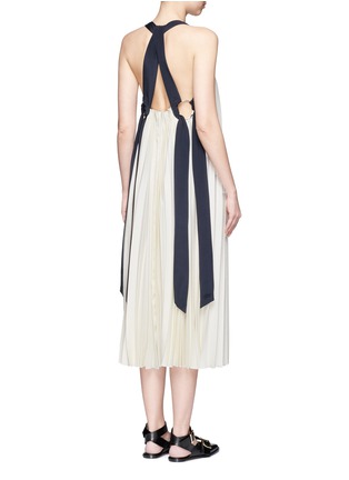 Figure View - Click To Enlarge - 3.1 PHILLIP LIM - Silk satin strap sunburst pleated dress