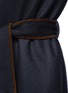 Detail View - Click To Enlarge - THE ROW - 'Duna' suede trim belt collarless felt coat