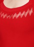 Detail View - Click To Enlarge - ALAÏA - 'Zigzag Filet' net stripe sleeveless knit dress