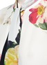 Detail View - Click To Enlarge - LANVIN - Tie neck watercolour floral print silk top
