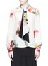 Main View - Click To Enlarge - LANVIN - Tie neck watercolour floral print silk top