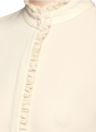 Detail View - Click To Enlarge - THEORY - 'Eilliv' ruffle silk georgette blouse