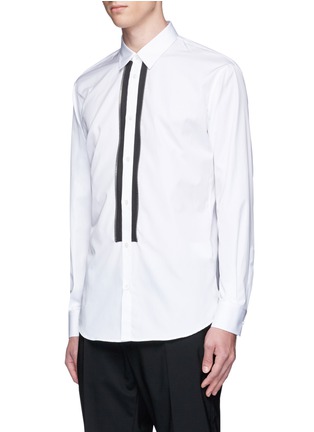 Front View - Click To Enlarge - 71465 - Zipper placket cotton poplin shirt