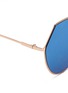 Detail View - Click To Enlarge - FENDI - 'Eyeline' flat lens metal sunglasses