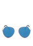 Main View - Click To Enlarge - FENDI - 'Eyeline' flat lens metal sunglasses